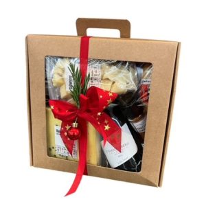 Geschenk in Kartonbox mit Sichtfenster